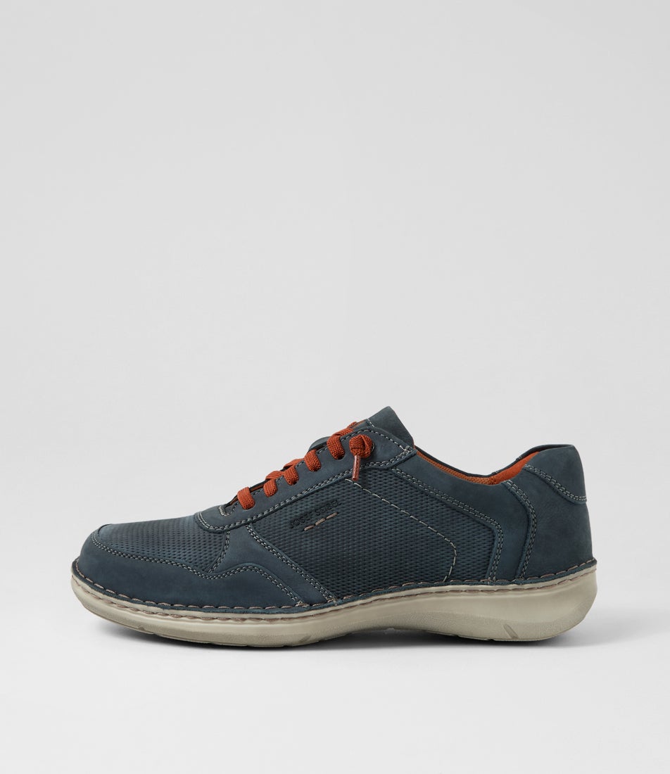 New Anvers 97 Indigo Nubuck Lace Up Flats