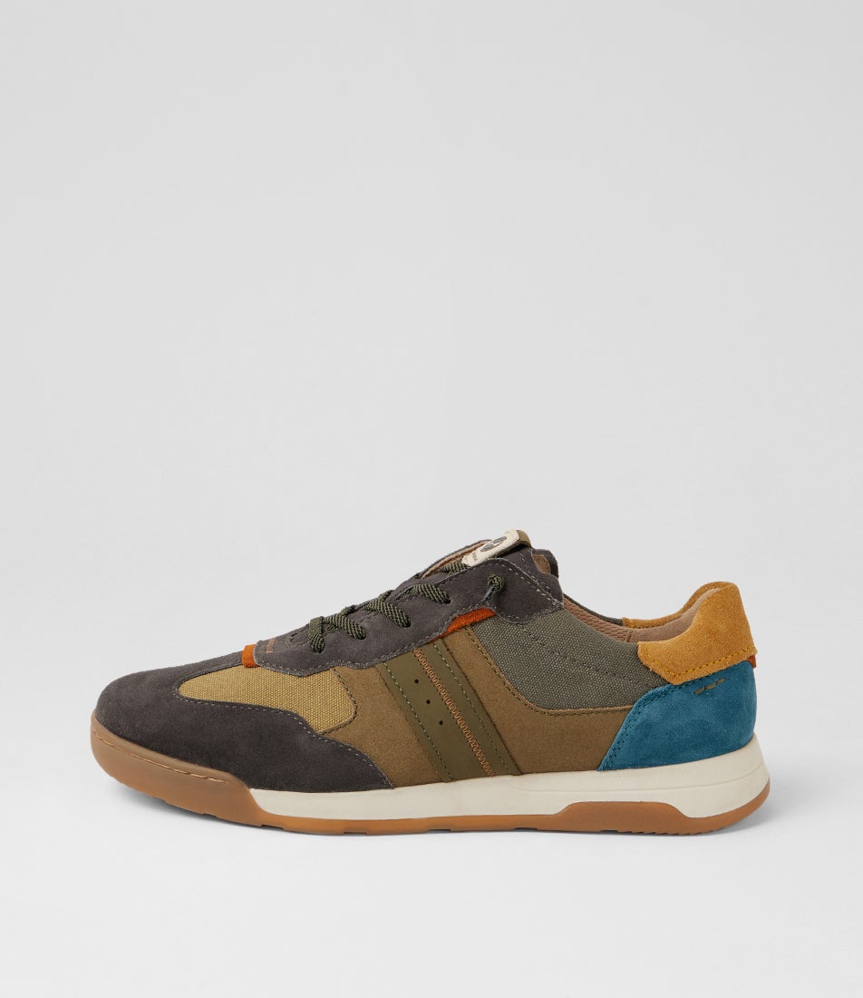 Blake 02 Olive Multi Suede Sneakers Blake 02 Olive Multi Suede Sneakers