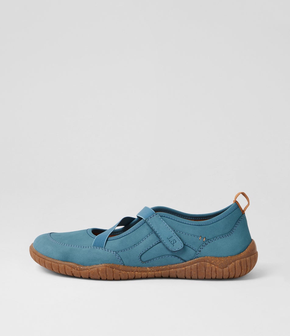 Wynona 10 Slate Blue Leather Ballet Flats
