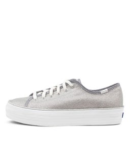 TRIPLE KICK CANVAS METALLIC SILVER CANVAS