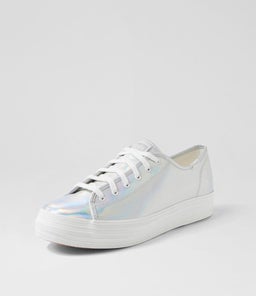 TRIPLE KICK SILVER HOLOGRAM LEATHER