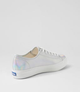 TRIPLE KICK SILVER HOLOGRAM LEATHER