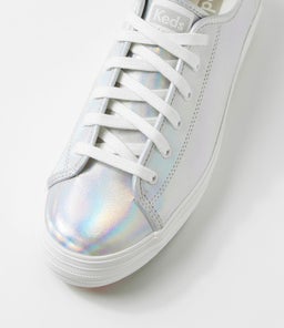 TRIPLE KICK SILVER HOLOGRAM LEATHER