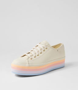 TRIPLE UP KE WHITE MULTI LEATHER