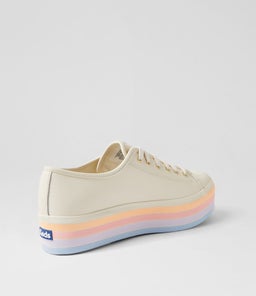 TRIPLE UP KE WHITE MULTI LEATHER