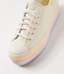 TRIPLE UP KE WHITE MULTI LEATHER