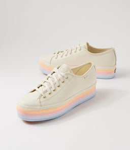 TRIPLE UP KE WHITE MULTI LEATHER