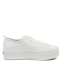 TRIPLE UP LEATHER KE WHITE LEATHER