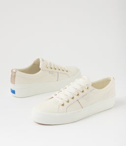 JUMP KICK DUO LEATHER KE CREAM GOLD CANVAS