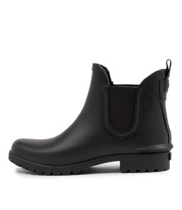 ROWAN RAIN BOOT KE BLACK RUBBER