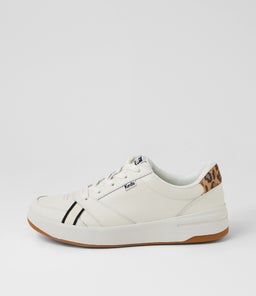 THE COURT LEATHER KE LEOPARD SNOW WHITE LEATHER