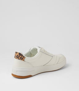 THE COURT LEATHER KE LEOPARD SNOW WHITE LEATHER