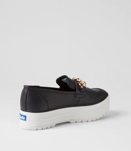 TRIPLE LOAFER KE BLACK GOLD LEATHER