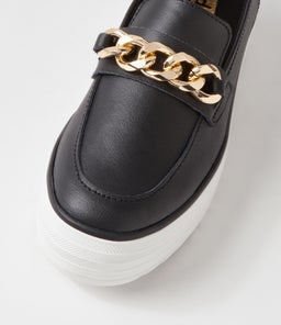 TRIPLE LOAFER KE BLACK GOLD LEATHER