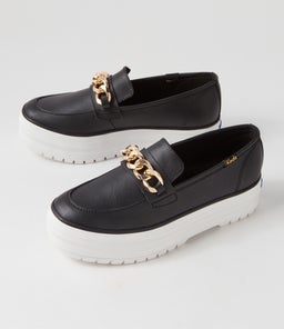TRIPLE LOAFER KE BLACK GOLD LEATHER