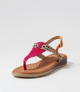 MAWA LQ PINK BEIGE CHEETAH MICROSUEDE
