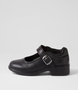 MILLA JNR E BUCKLE LX BLACK LEATHER