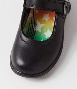 MILLA JNR E BUCKLE LX BLACK LEATHER
