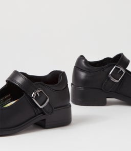 MILLA JNR E BUCKLE LX BLACK LEATHER