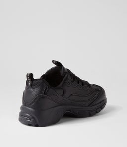 SCOOT JNR E LACE LX BLACK LEATHER
