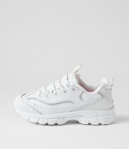 SCOOT JNR E LACE LX WHITE LEATHER