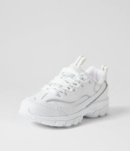 SCOOT JNR E LACE LX WHITE LEATHER