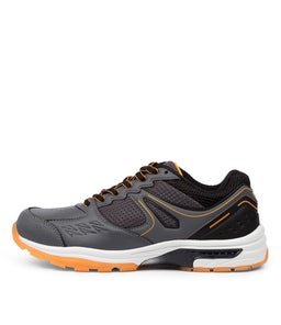 POWER JNR LACE LX GREY BLACK ORANGE LEATHER SMOOTH