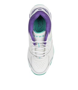 POWER JNR LACE LX WHITE PURPLE TEAL LEATHER SMOOTH