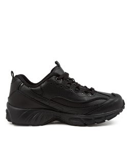 SCOOT JNR LACE LOL LX BLACK LEATHER