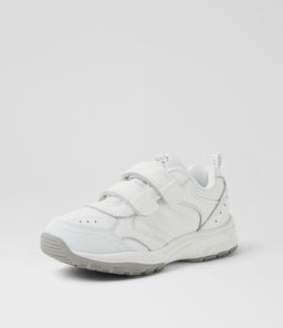 ELITE JNR E ADJ LX WHITE LEATHER
