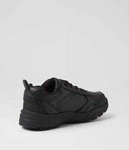 ELITE JNR E LACE LX BLACK LEATHER