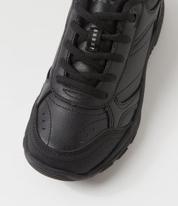 ELITE JNR E LACE LX BLACK LEATHER