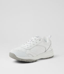 ELITE JNR E LACE LX WHITE LEATHER