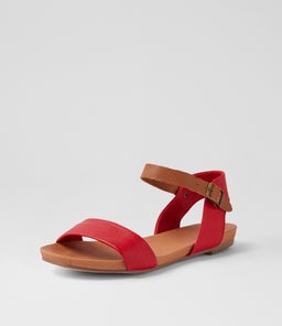 JIMBARA RED TAN LEATHER