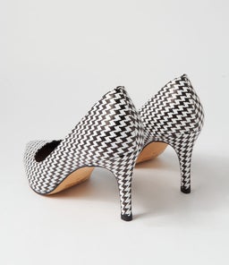BERRI HOUNDSTOOTH LEATHER