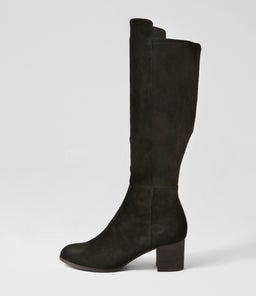 SETTIN BLACK BLACK HEEL SUEDE STRETCH MICROSUEDE
