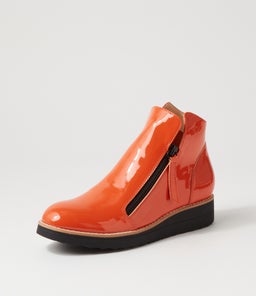OLISE ORANGE BLACK SOLE PATENT LEATHER