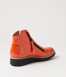 OLISE ORANGE BLACK SOLE PATENT LEATHER