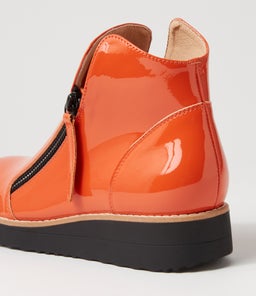 OLISE ORANGE BLACK SOLE PATENT LEATHER