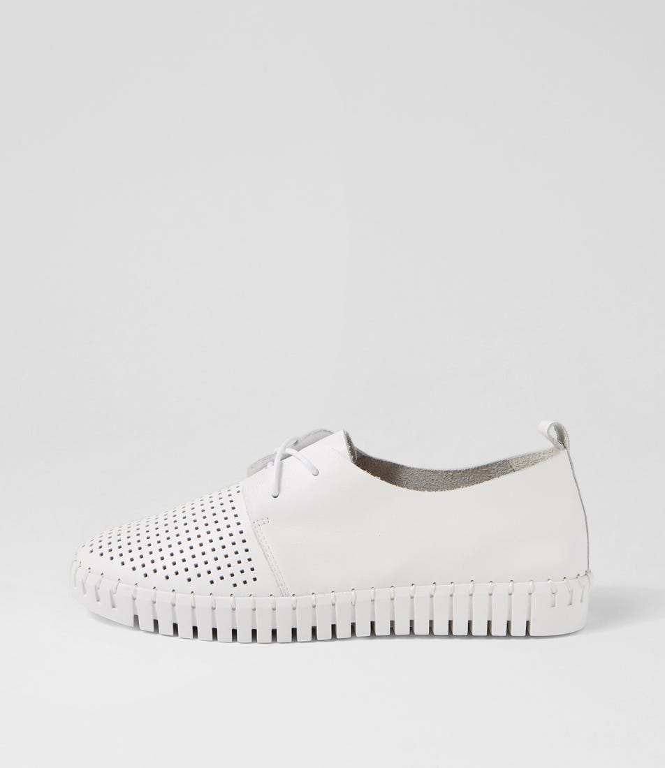Husto White Leather Sneakers