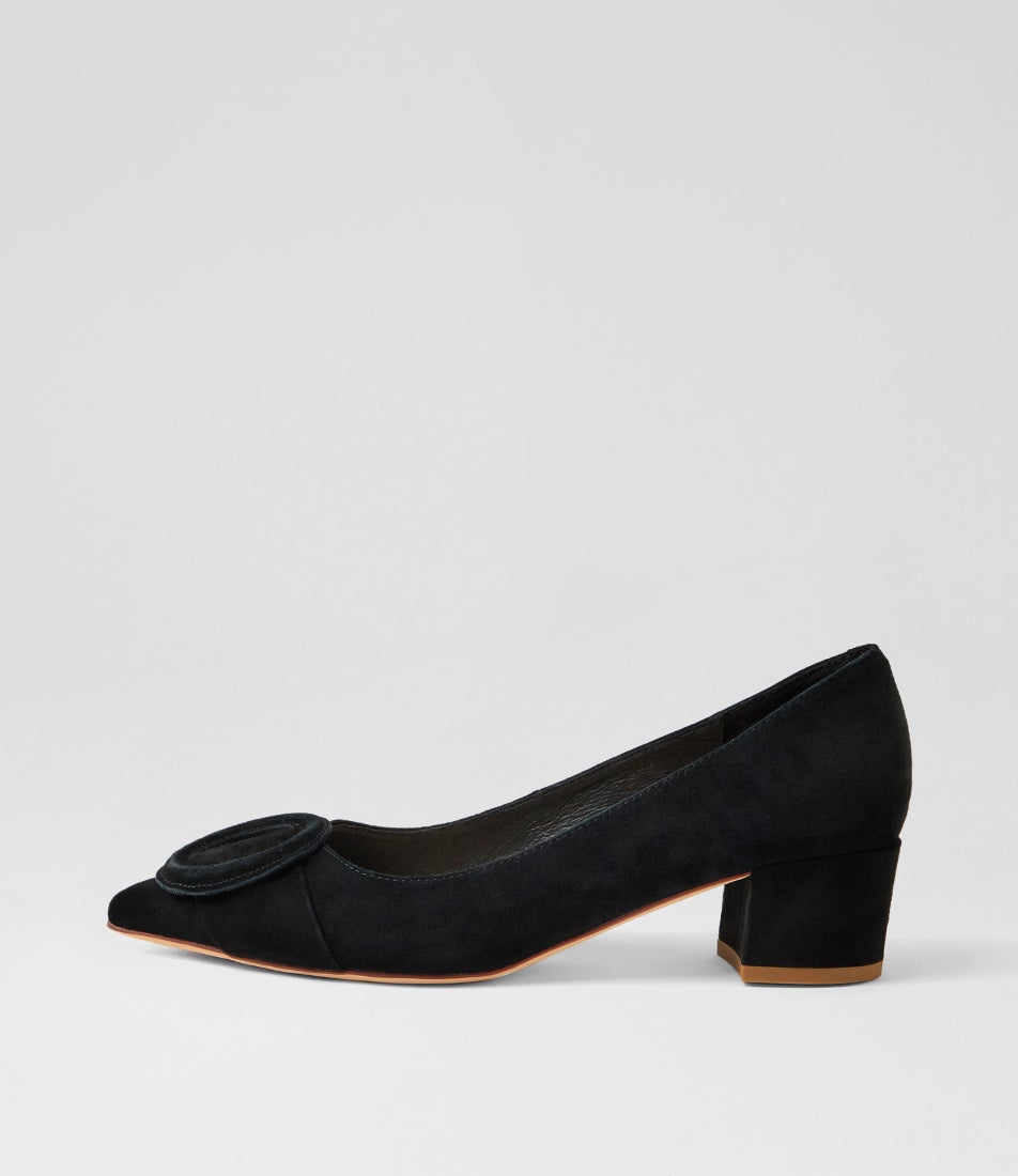 Ameerie Black Suede Heels