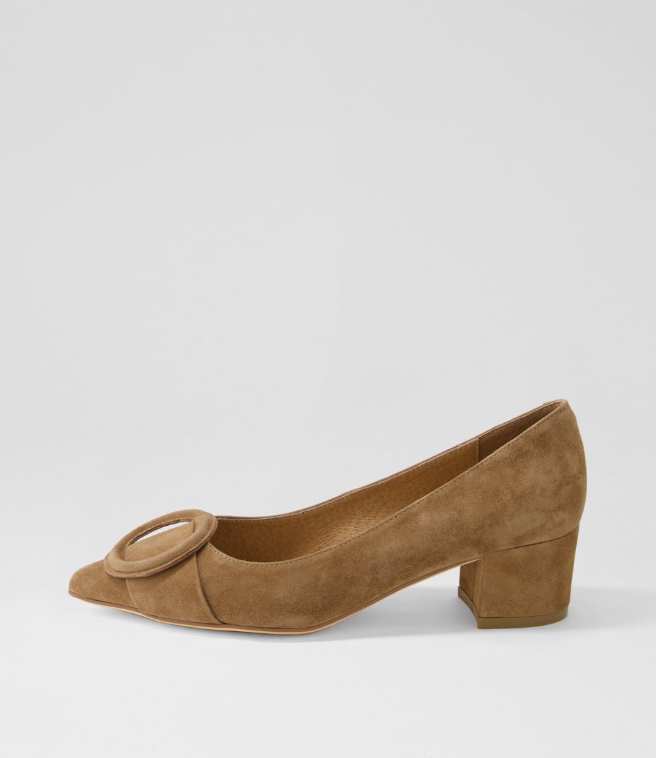 Ameerie Light Choc Suede Heels Ameerie Light Choc Suede Heels