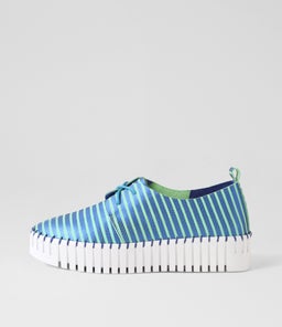 BROOKS MI BLUE&EMERALD STRIPE LEATHER