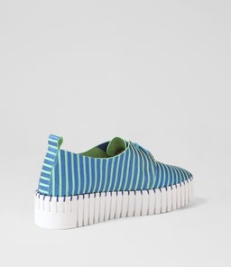 BROOKS MI BLUE&EMERALD STRIPE LEATHER