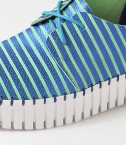 BROOKS MI BLUE&EMERALD STRIPE LEATHER