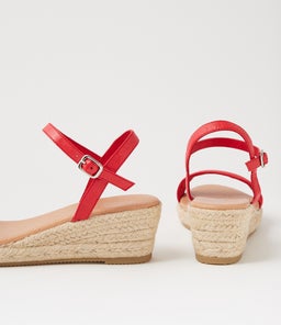 SOFI MI RED NATURAL ROPE LEATHER