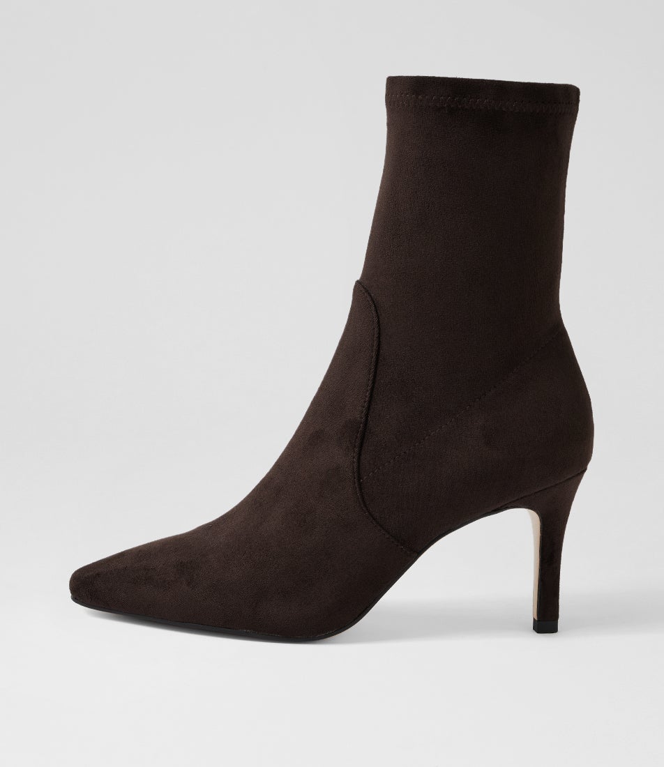 Beauty Choc Stretch Microsuede Ankle Boots Beauty Choc Stretch Microsuede Ankle Boots