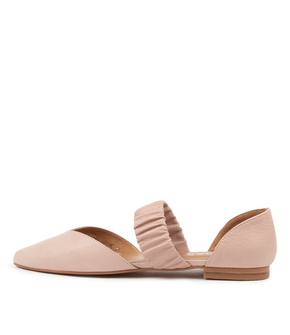 Garfield Warm Rose Leather Flat Shoes
