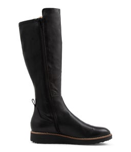 OLEVE MI BLACK BLACK SOLE LEATHER STRETCH SMOOTH