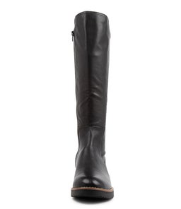 OLEVE MI BLACK BLACK SOLE LEATHER STRETCH SMOOTH